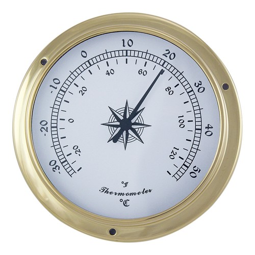 Thermometer nautik aus messing - thermometer,