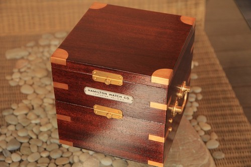 Marine ship chronometer box - chronometer,